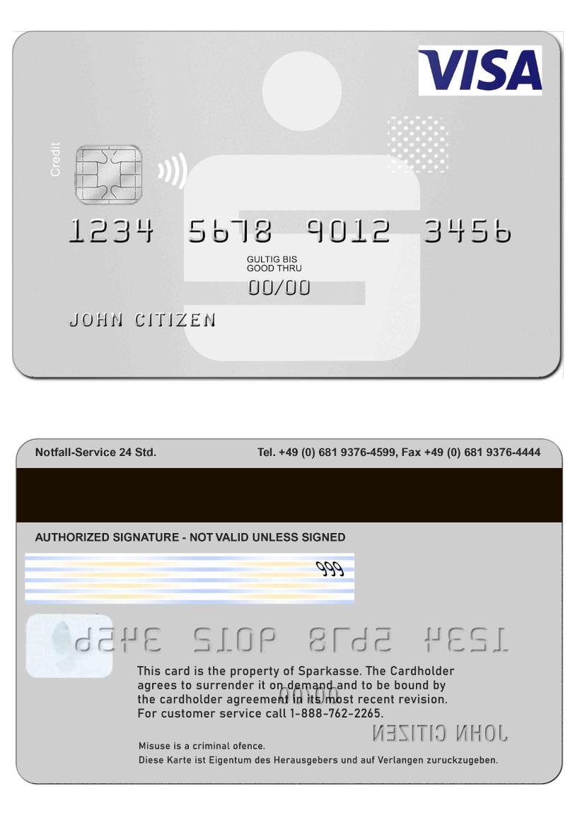 Germany Sparkasse visa card